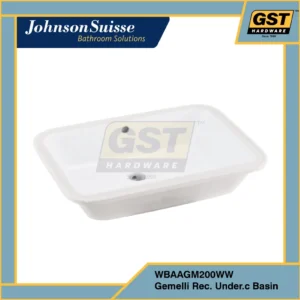 Johnson Suisse Gemelli Rectangular Undercounter Basin (560mmx400mm) Ceramic Basin Johnson Suisse Basin Toilet Basic