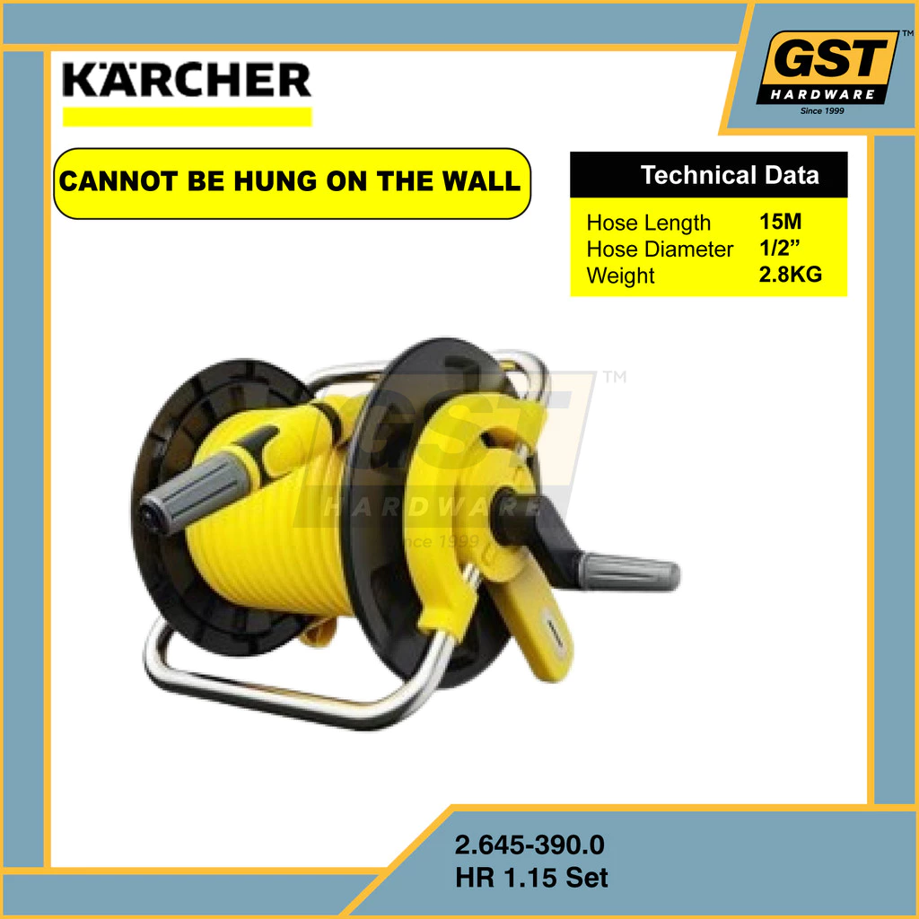 Karcher HR 1.15 Set Promo Hose Reel Set 15M花园水管 Hose Taman Luaran dengan Aksesori