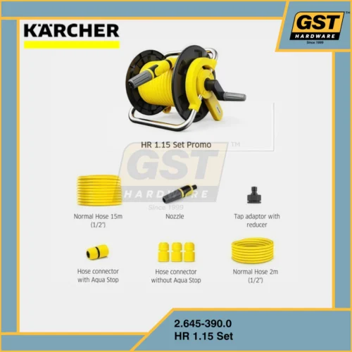 Karcher HR 1.15 Set Promo Hose Reel Set 15M花园水管 Hose Taman Luaran dengan Aksesori
