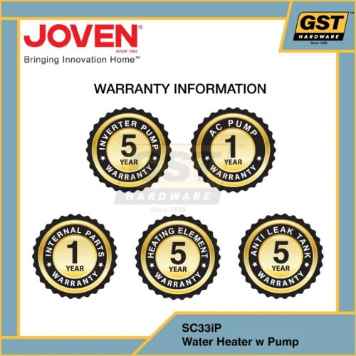 Joven Water Heater with Pump Inverter SC33iP Joven SL30iP Shower Heater with Pump Water Heater DC Pump