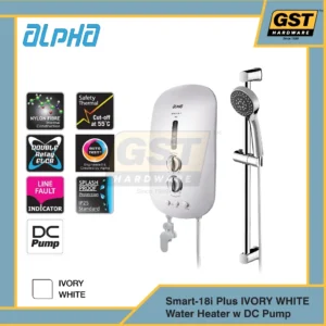 Alpha Water Heater with Pump Smart-18i Heater Shower Water Heater Pump Heater Shower with Pump Water Heater DC Pump