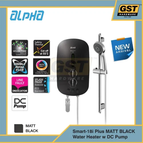 Alpha Water Heater with Pump Smart-18i Heater Shower Water Heater Pump Heater Shower with Pump Water Heater DC Pump