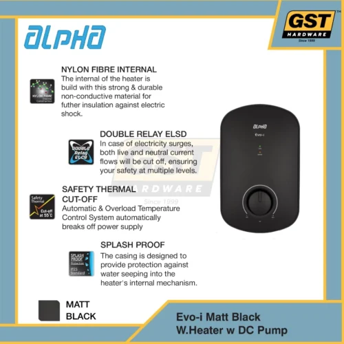 Alpha Water Heater with Pump Smart-18i Heater Shower Water Heater Pump Heater Shower with Pump Water Heater DC Pump