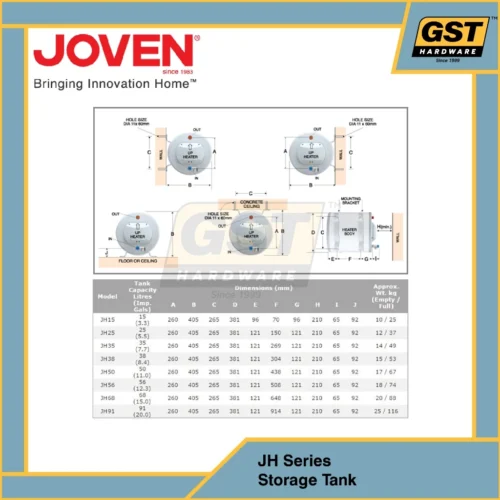 Joven Storage Water Heater Tank Joven Heater Tank Joven Water Heater Tank Tangki Pemanas
