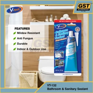 V-Tech VT-132 Bathroom & Sanitary Sealant 75g Bathroom Sealant Bathroom Accessories Toilet Sealant 厕所密封胶