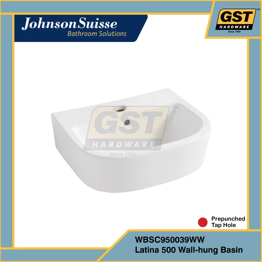 Johnson Suisse Wall Hung Wash Basin Sink Latina 500 Bathroom Sink Bathroom Basin Toilet Sink Basin Sinki Bilik Air 洗脸盆