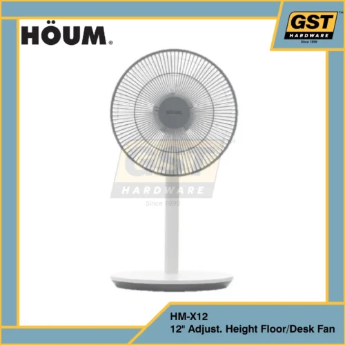 Houm X12 2in1 12"Adjustable Height Floor / Desk Fan DC Motor