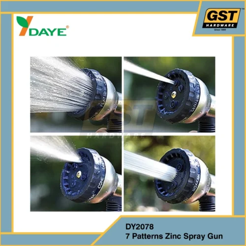 Daye DY2078A High Quality 7 Pattern Zinc Spray Gun | Wash Gun | Water Spray