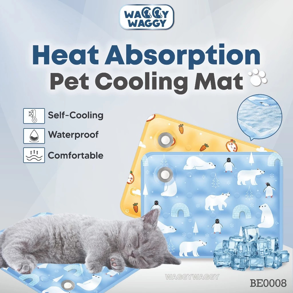WaggyWaggy Cooling Mat Dog Cat Pet Bed Sofa Blanket Sleeping Pad Cool Cushion