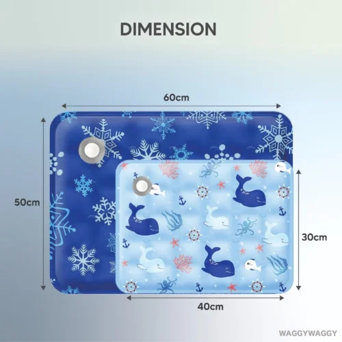 WaggyWaggy Cooling Mat Dog Cat Pet Bed Sofa Blanket Sleeping Pad Cool Cushion