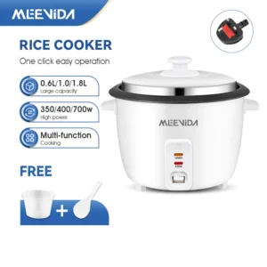 MEEVIDA 1.0/2L Non-Stick Rice Cooker Periuk Nasi Elektrik Kecil Multi-functional Rice Cooker For 3-4 People Rice Cooker