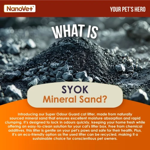 Nanovet® Syok Mineral Sand Natural Cat Litter