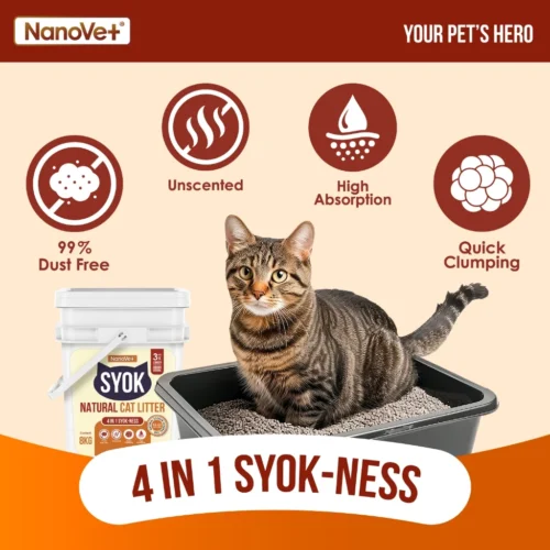 Nanovet® Syok Mineral Sand Natural Cat Litter