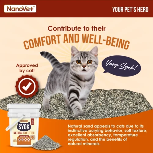 Nanovet® Syok Mineral Sand Natural Cat Litter