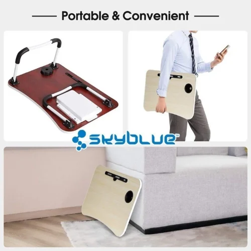 Skyblue Meja Lipat Foldable Study Table With Multipurpose Drawer Mini Bed Portable Table For Desk Laptop Computer Kids S