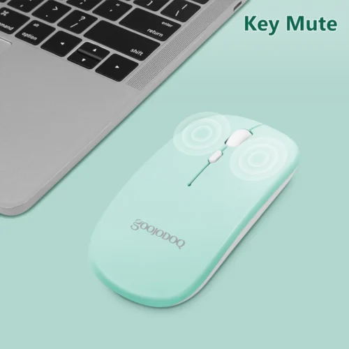 GOOJODOQ 2 Dalam 1 1600DPI Tetikus Bluetooth 2.4Ghz Mod Dwi Ultra Nipis Senyap