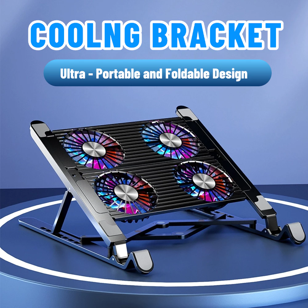 Laptop Cooler,4 Cooling Fan,Collapsible Laptop Cooling Stand,USB Fan Laptop,Laptop Cooling Accessories,Laptop Fan