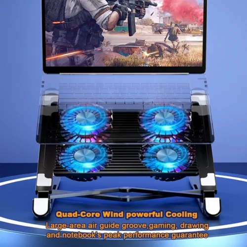 Laptop Cooler,4 Cooling Fan,Collapsible Laptop Cooling Stand,USB Fan Laptop,Laptop Cooling Accessories,Laptop Fan
