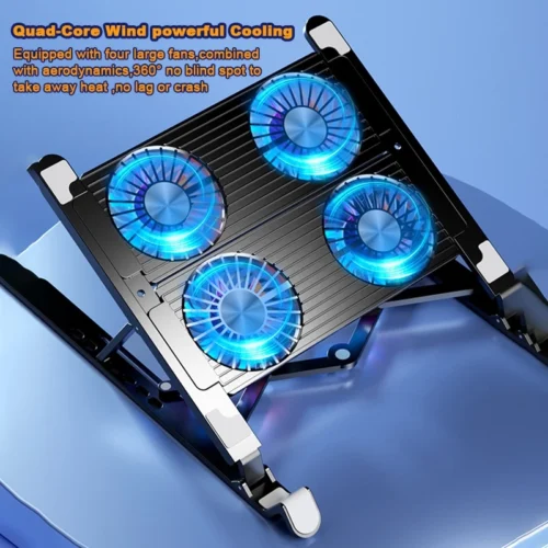 Laptop Cooler,4 Cooling Fan,Collapsible Laptop Cooling Stand,USB Fan Laptop,Laptop Cooling Accessories,Laptop Fan