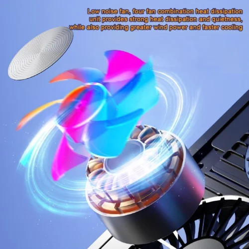 Laptop Cooler,4 Cooling Fan,Collapsible Laptop Cooling Stand,USB Fan Laptop,Laptop Cooling Accessories,Laptop Fan