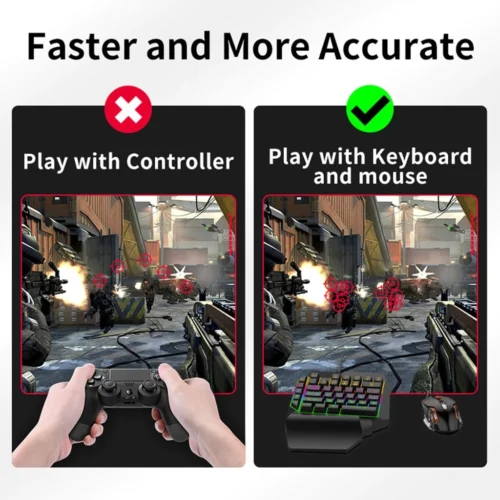 K1 No Delay For PS4 Keyboard And mouse Converter Adapter for Xbox 360/Xbox One Series/PS5/PS3/ PS4/Nintendo Switch