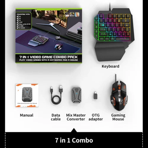 K1 No Delay For PS4 Keyboard And mouse Converter Adapter for Xbox 360/Xbox One Series/PS5/PS3/ PS4/Nintendo Switch