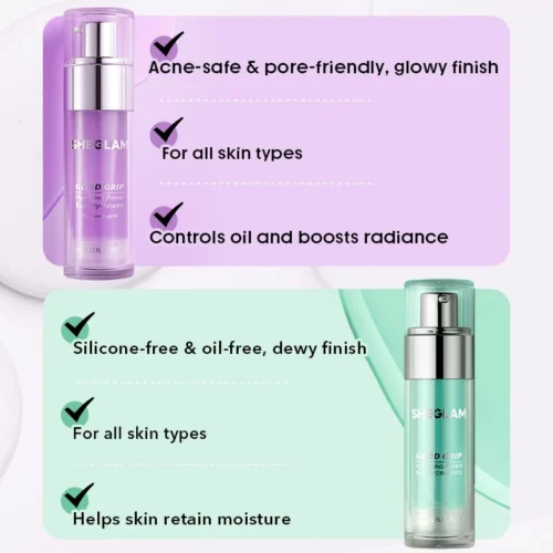 SHEGLAM Good Grip Hydrating Primer Oil Control Moisturizing Gel Silicone Free Alas Solek & Primer