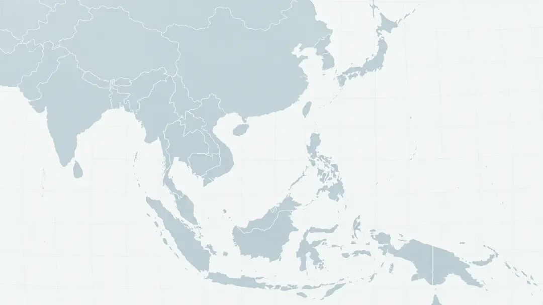 Unlabelled geographic background of China and Southeast Asia