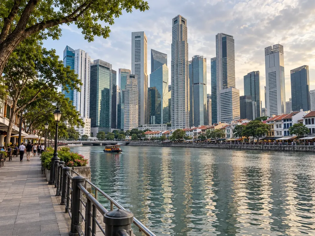 Singapore city context illustration, not verified company offices