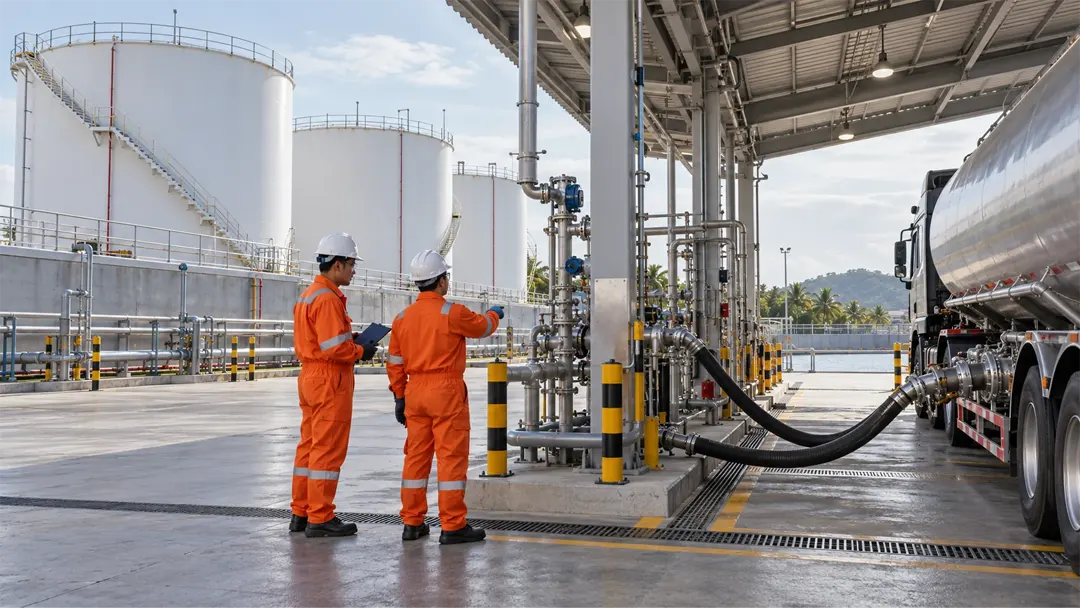 Illustrative fuel blending storage and road tanker loading terminal in Southeast Asia
