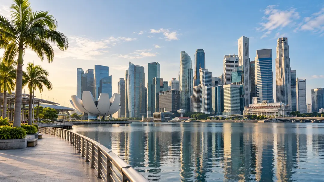 illustration of Singapore business district